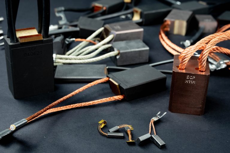 Carbon brushes for industrial equipment